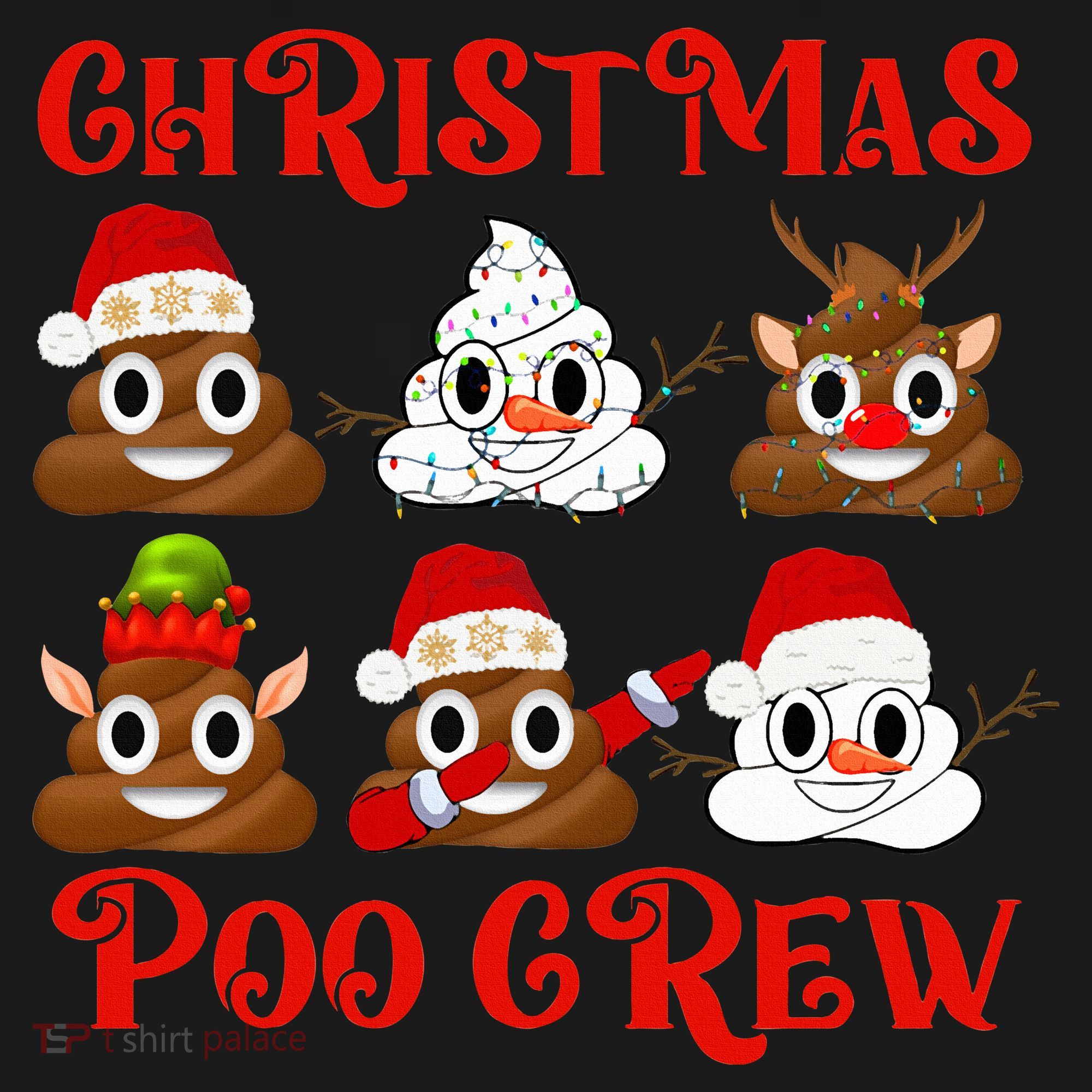 Funny Christmas Poop Crew Witner Holiday  Baby Bodysuit