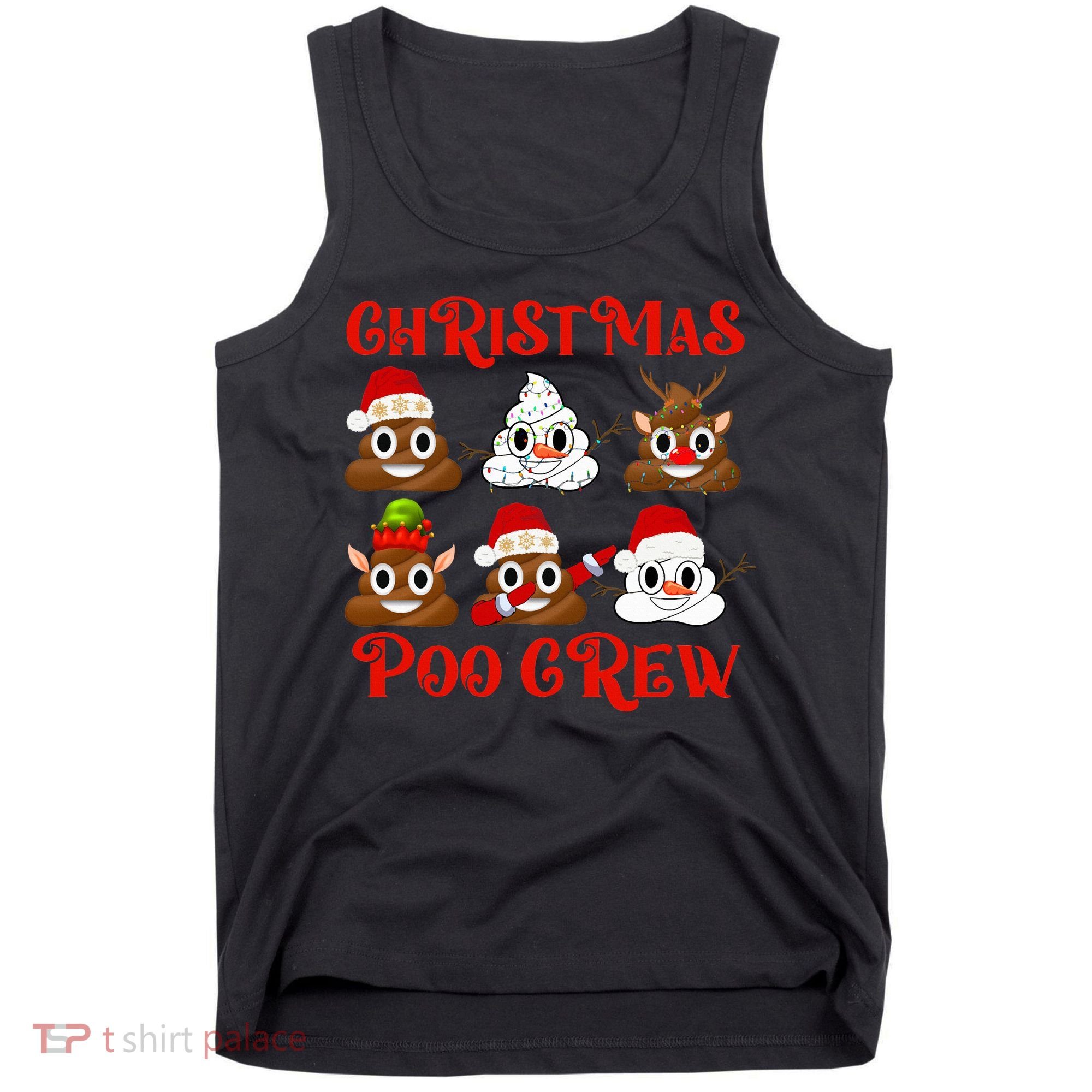 Funny Christmas Poop Crew Witner Holiday  Tank Top