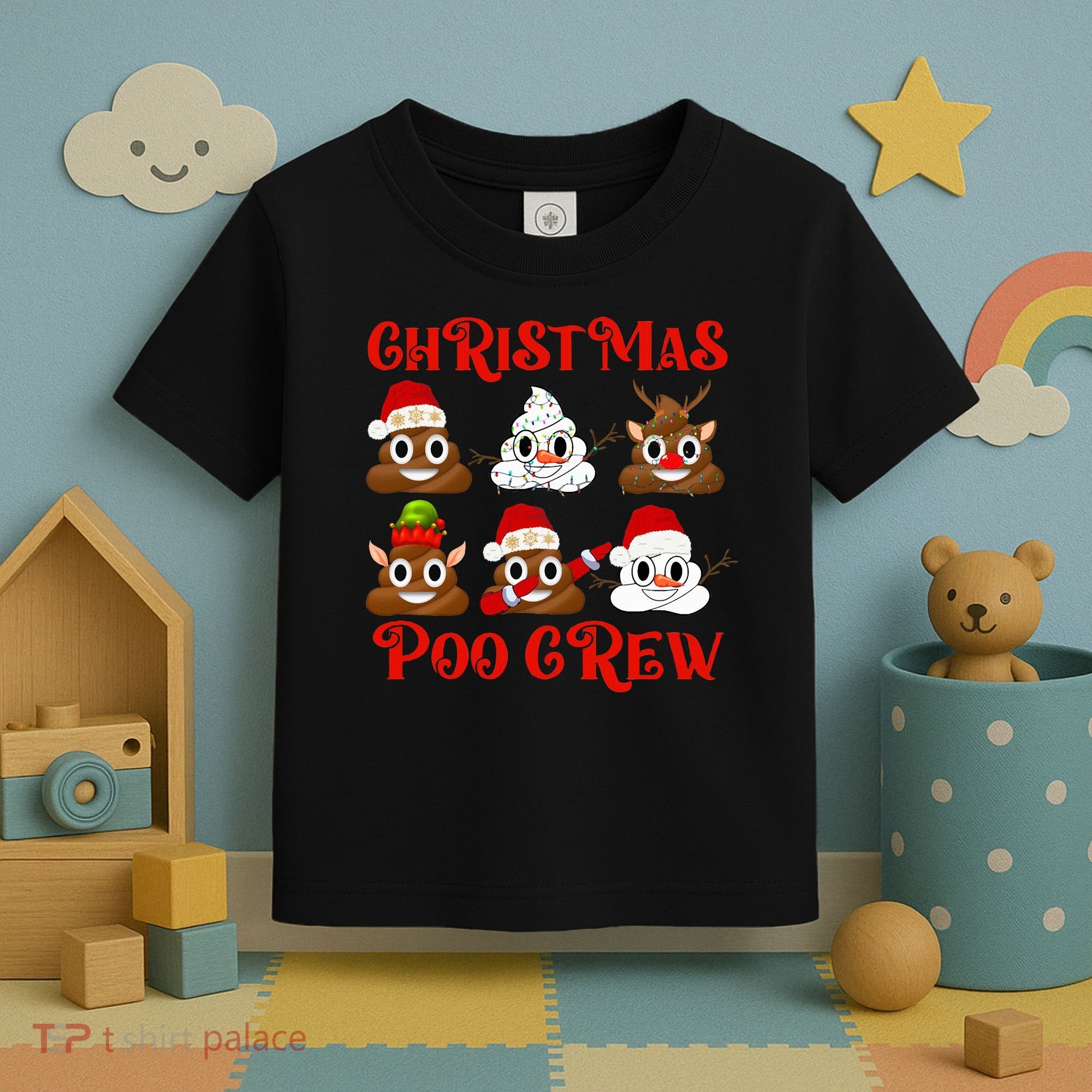 Funny Christmas Poop Crew Witner Holiday  Toddler T-Shirt