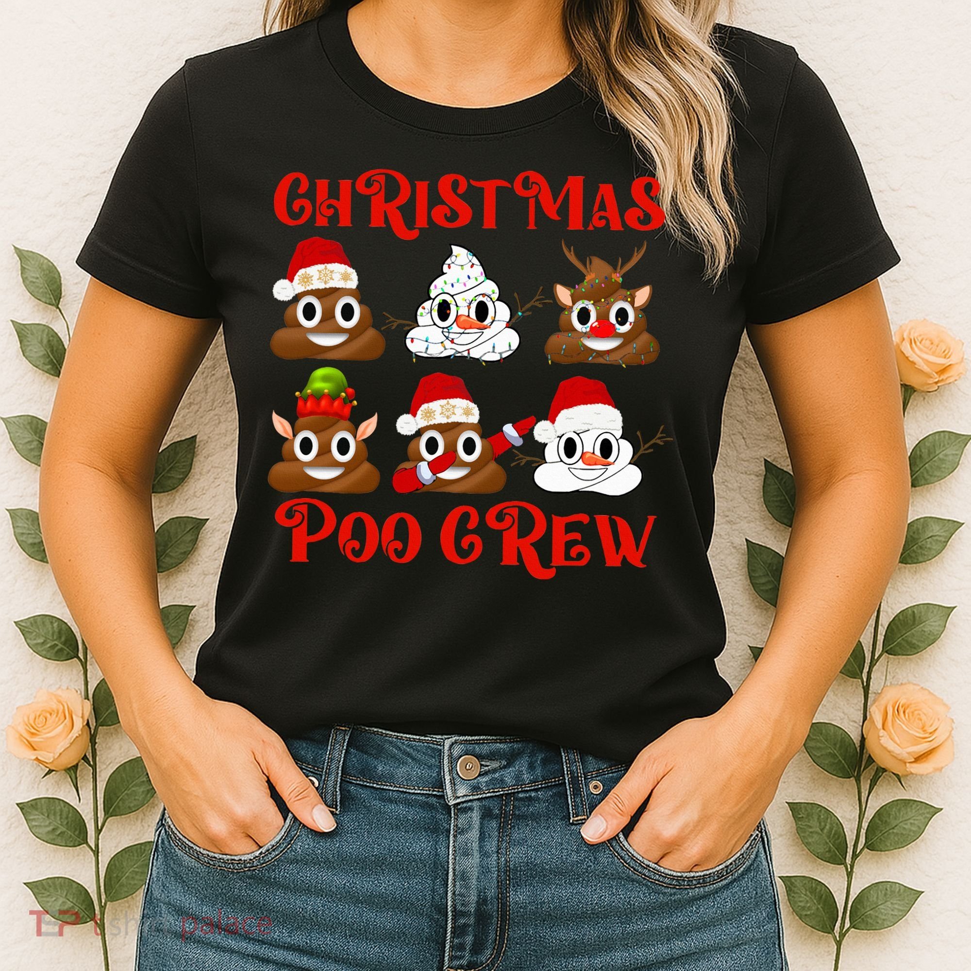 Funny Christmas Poop Crew Witner Holiday  Women's T-Shirt