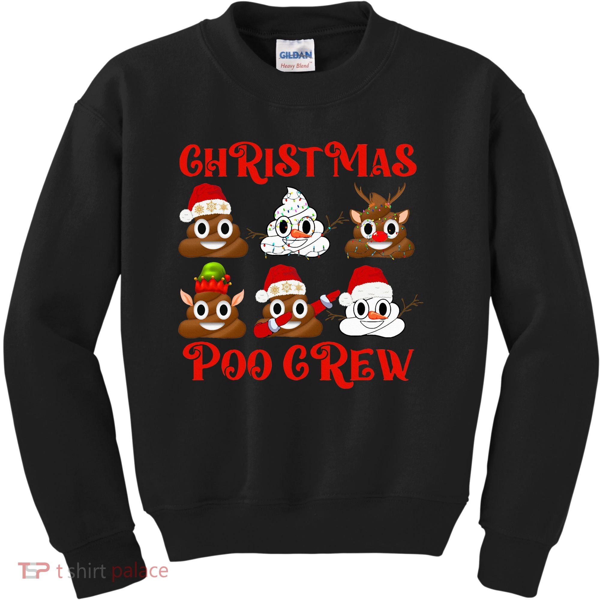 Funny Christmas Poop Crew Witner Holiday  Kids Sweatshirt