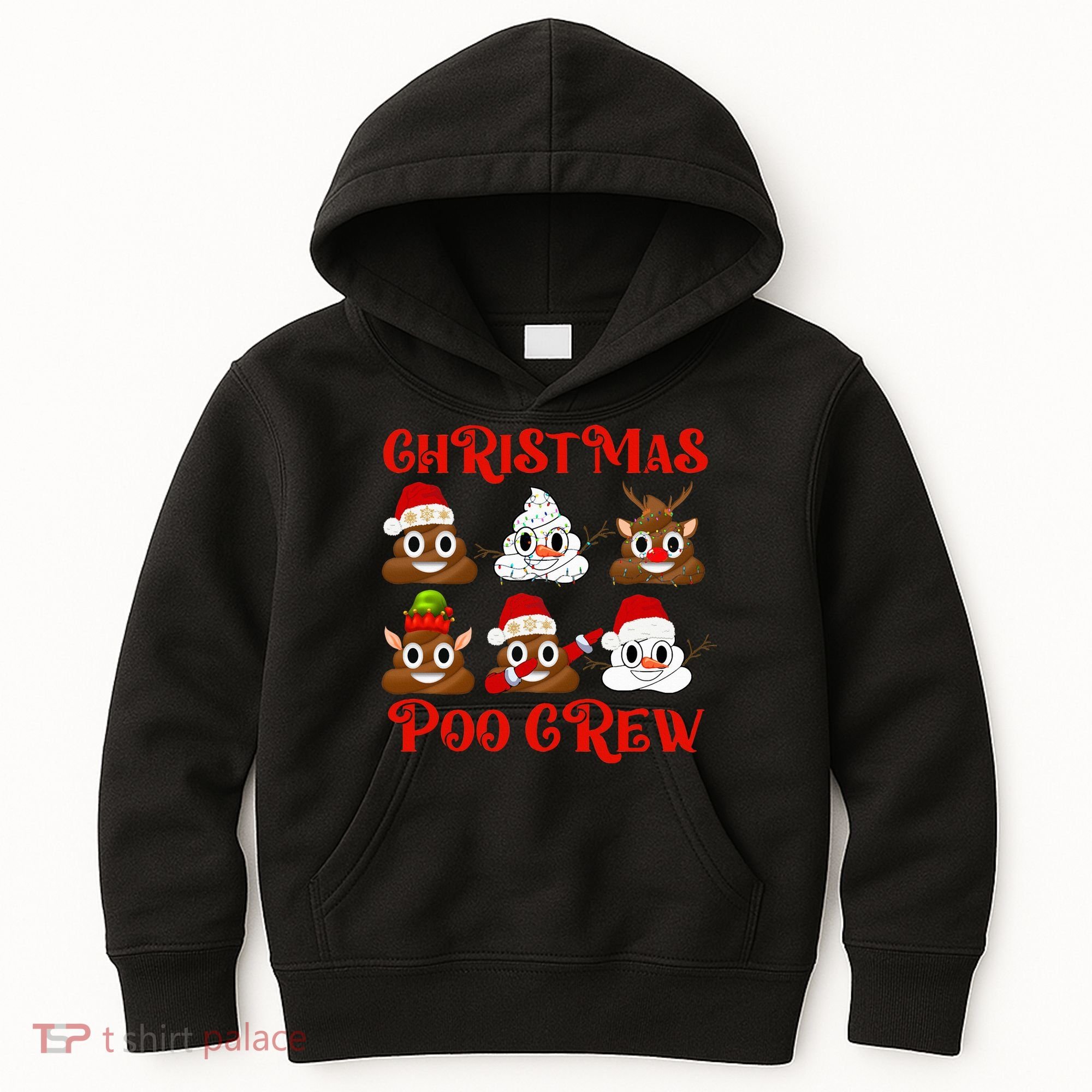 Funny Christmas Poop Crew Witner Holiday  Kids Hoodie