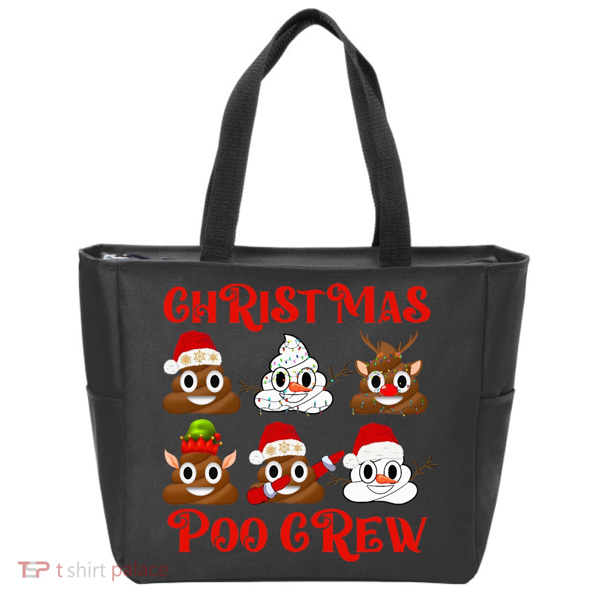 Funny Christmas Poop Crew Witner Holiday  Tote Bag