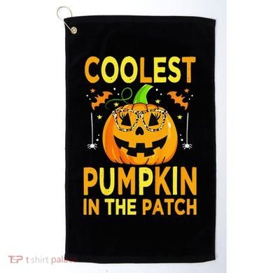 Funny Coolest Pumpkin In The Patch Funny Halloween Golf Towel