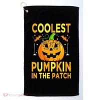 Funny Coolest Pumpkin In The Patch Funny Halloween Golf Towel thumb 0