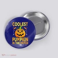 Funny Coolest Pumpkin In The Patch Funny Halloween Button thumb 0