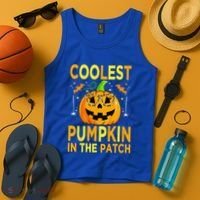 Funny Coolest Pumpkin In The Patch Funny Halloween Tank Top thumb 4