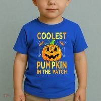 Funny Coolest Pumpkin In The Patch Funny Halloween Toddler T-Shirt thumb 2