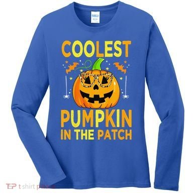 Funny Coolest Pumpkin In The Patch Funny Halloween Women's Long Sleeve Shirt