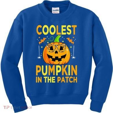 Funny Coolest Pumpkin In The Patch Funny Halloween Kids Sweatshirt