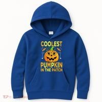 Funny Coolest Pumpkin In The Patch Funny Halloween Kids Hoodie thumb 0