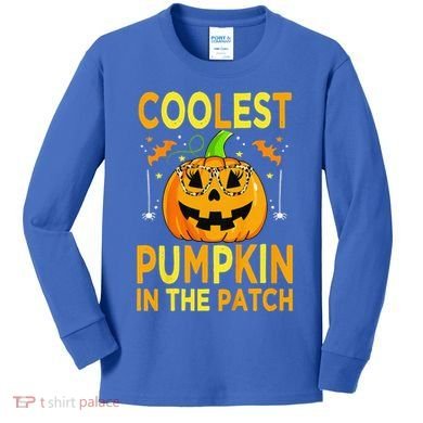 Funny Coolest Pumpkin In The Patch Funny Halloween Kids Long Sleeve Shirt