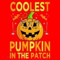 Funny Coolest Pumpkin In The Patch Funny Halloween Santa Hat thumb 1