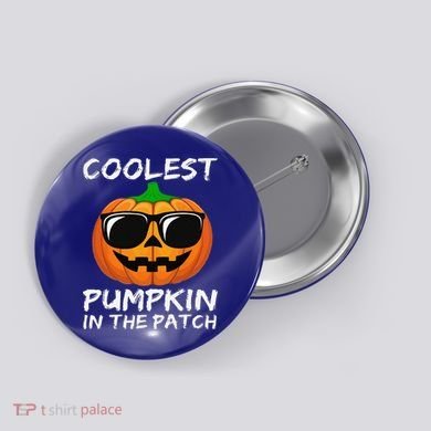 Funny Coolest Pumpkin In The Patch Halloween Funny Button