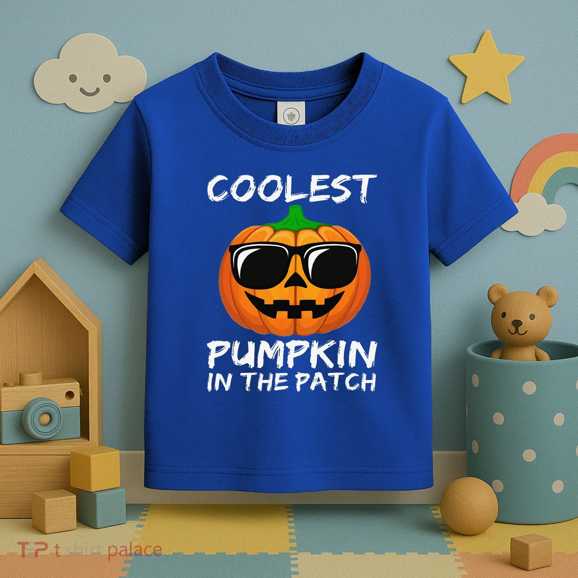 Funny Coolest Pumpkin In The Patch Halloween Funny Toddler T-Shirt