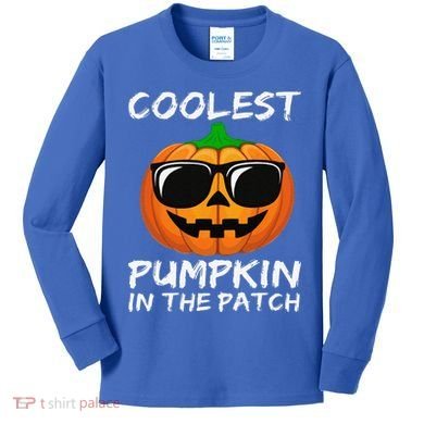 Funny Coolest Pumpkin In The Patch Halloween Funny Kids Long Sleeve Shirt