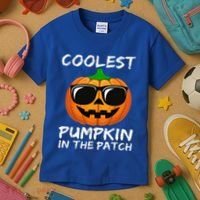 Funny Coolest Pumpkin In The Patch Halloween Funny Kids T-Shirt thumb 3