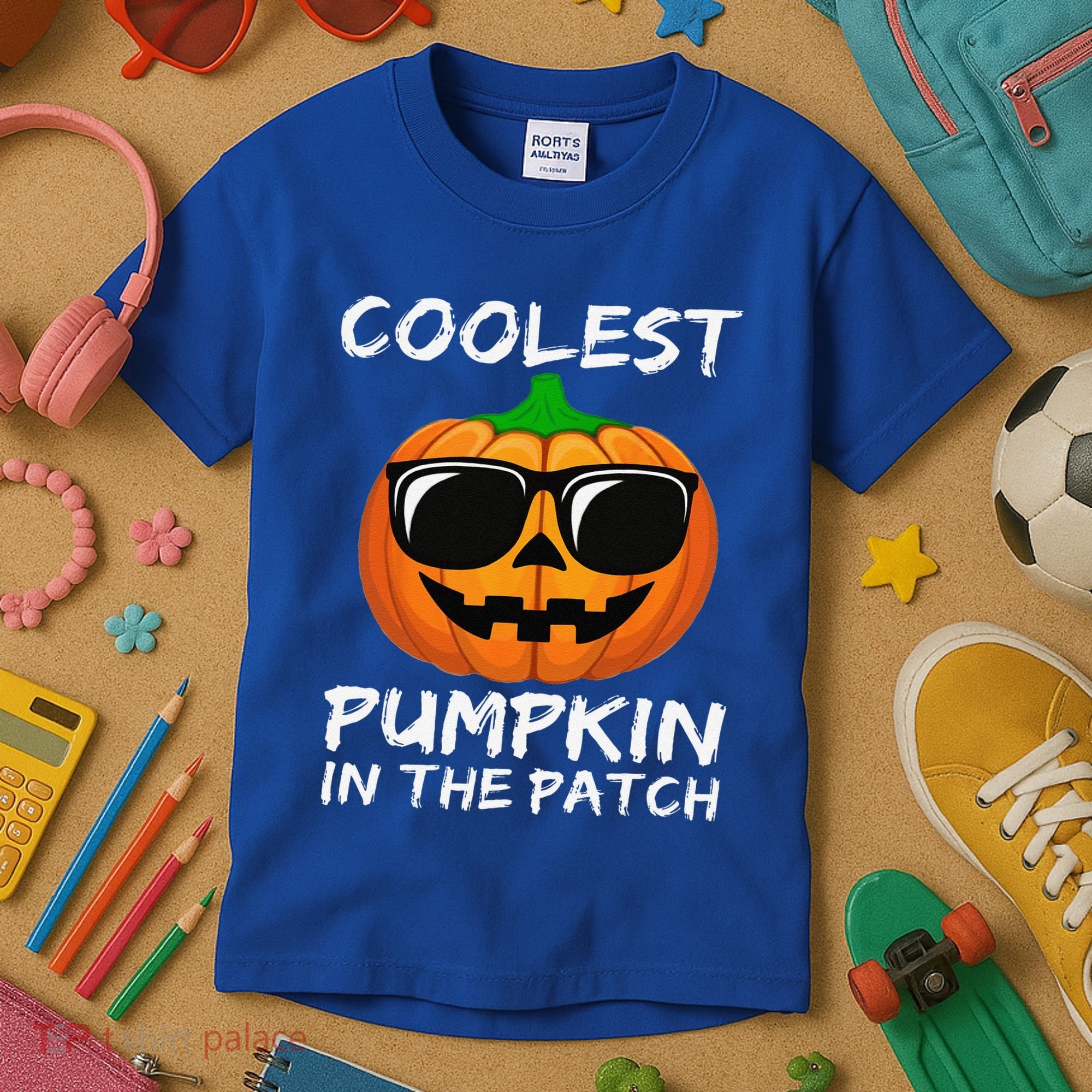 Funny Coolest Pumpkin In The Patch Halloween Funny Kids T-Shirt