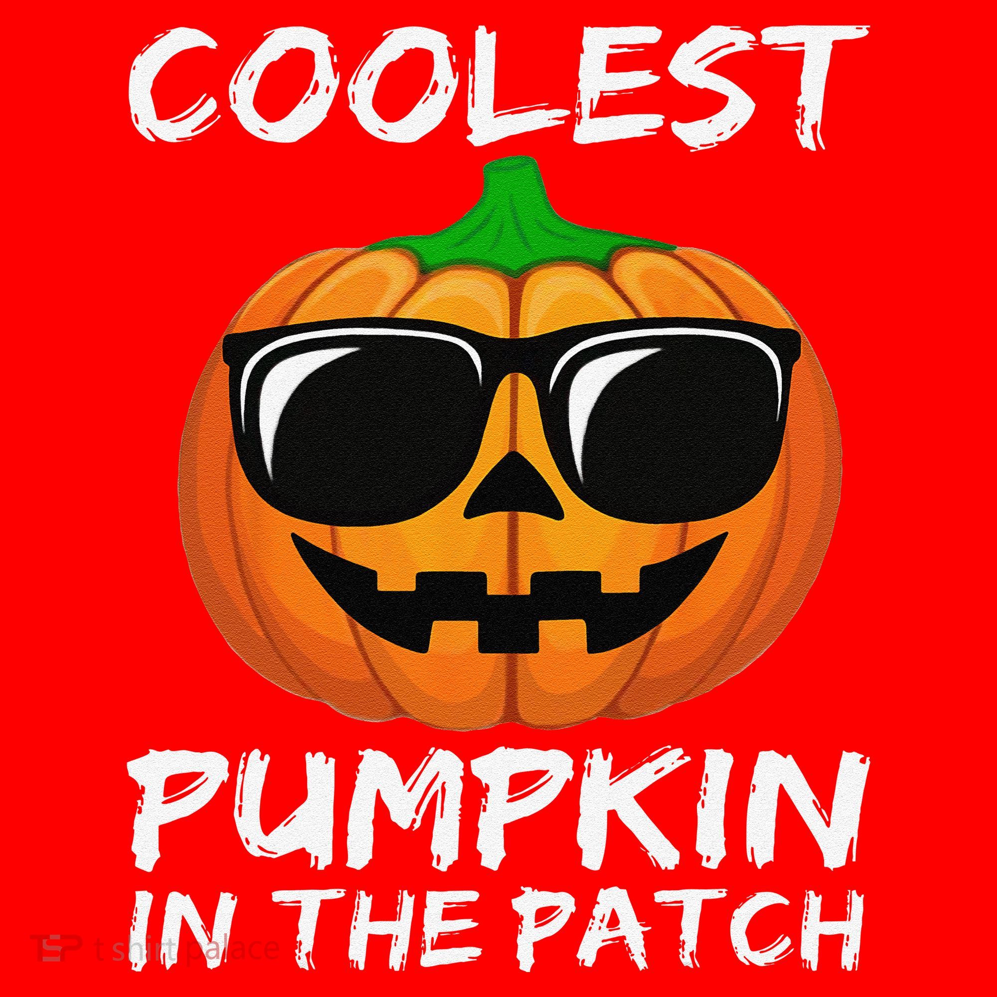 Funny Coolest Pumpkin In The Patch Halloween Funny Santa Hat