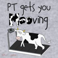 Funny Cow Physical Therapist Pt Therapy Pt Gets You Mooving Women's Sweatshirt thumb 2