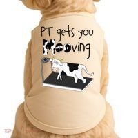 Funny Cow Physical Therapist Pt Therapy Pt Gets You Mooving Doggie Tank thumb 0