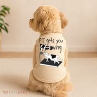 Funny Cow Physical Therapist Pt Therapy Pt Gets You Mooving Doggie Tank thumb 2