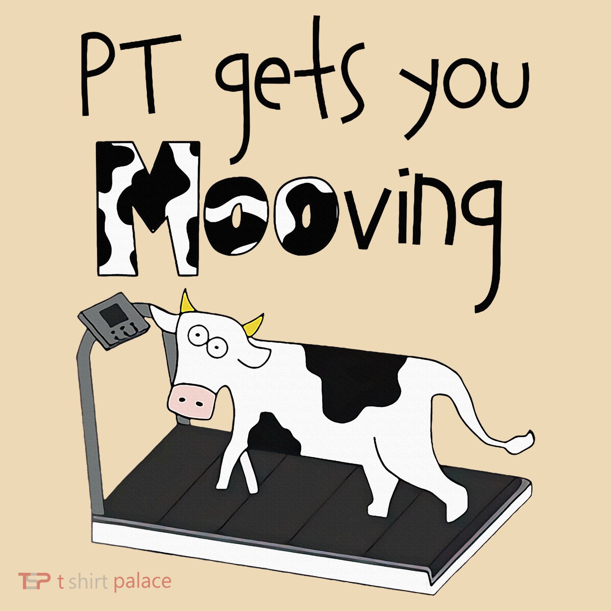 Funny Cow Physical Therapist Pt Therapy Pt Gets You Mooving Doggie Tank