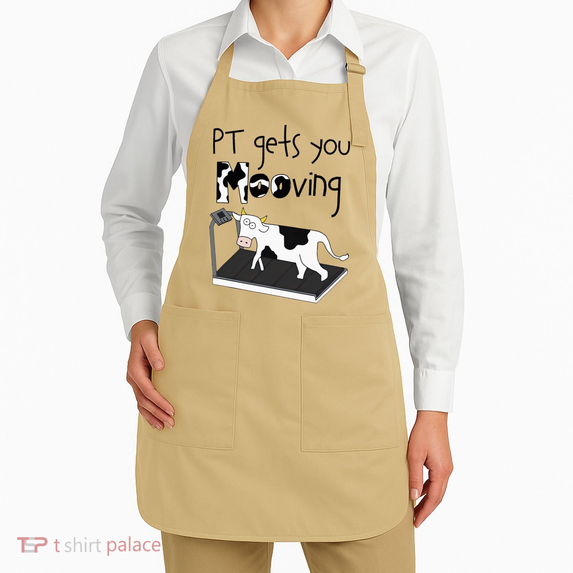 Funny Cow Physical Therapist Pt Therapy Pt Gets You Mooving Apron