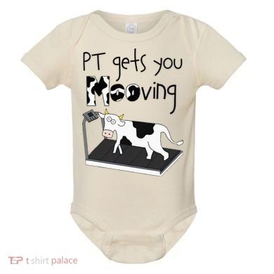 Funny Cow Physical Therapist Pt Therapy Pt Gets You Mooving Baby Bodysuit