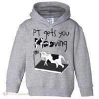 Funny Cow Physical Therapist Pt Therapy Pt Gets You Mooving Toddler Hoodie thumb 0