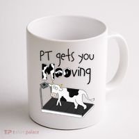 Funny Cow Physical Therapist Pt Therapy Pt Gets You Mooving Coffee Mug thumb 1