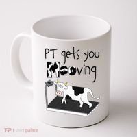 Funny Cow Physical Therapist Pt Therapy Pt Gets You Mooving Coffee Mug thumb 0