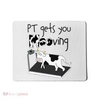 Funny Cow Physical Therapist Pt Therapy Pt Gets You Mooving Mousepad thumb 0