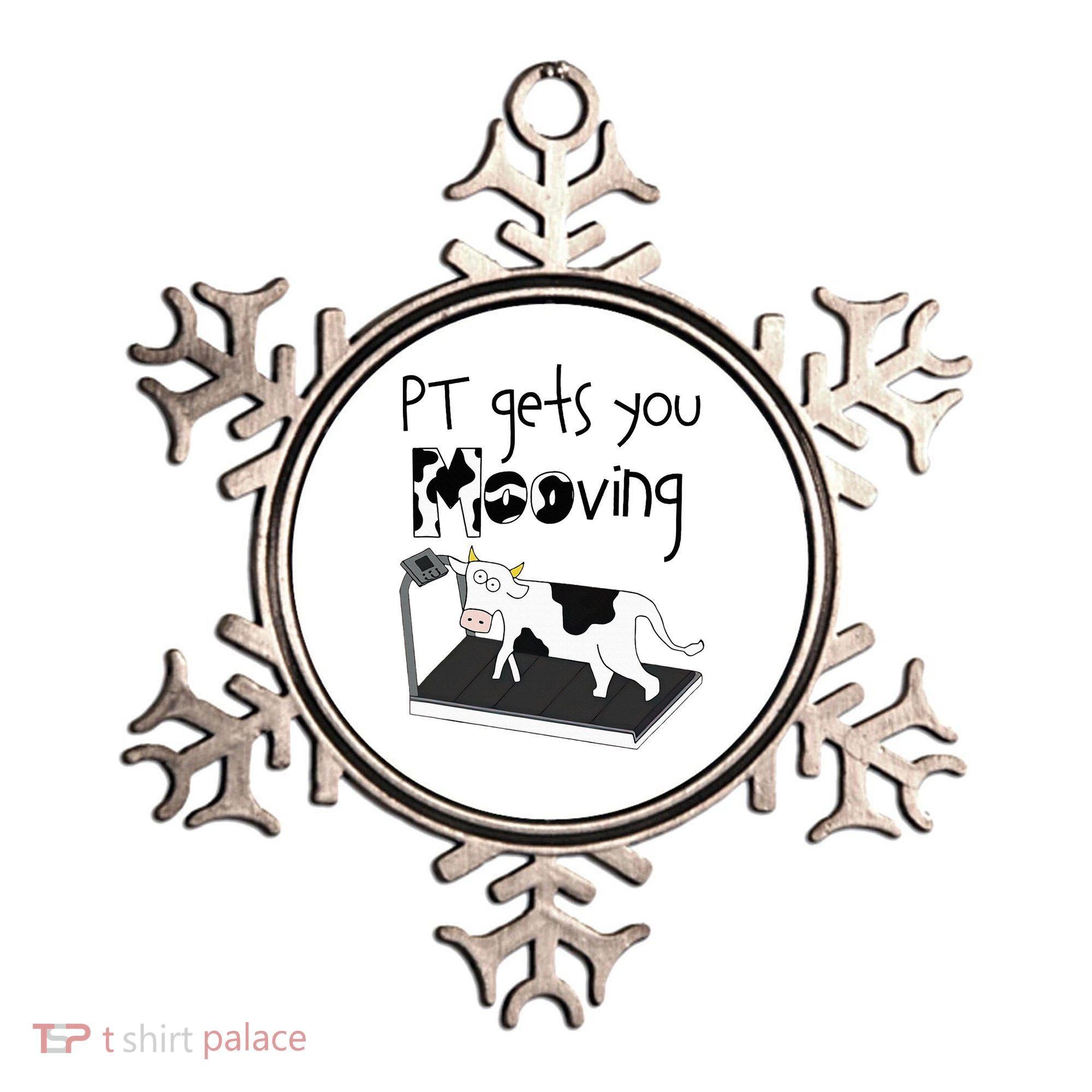 Funny Cow Physical Therapist Pt Therapy Pt Gets You Mooving Ornament