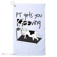 Funny Cow Physical Therapist Pt Therapy Pt Gets You Mooving Golf Towel thumb 0