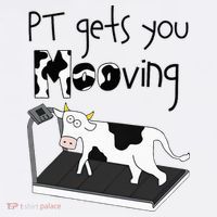 Funny Cow Physical Therapist Pt Therapy Pt Gets You Mooving Golf Towel thumb 3