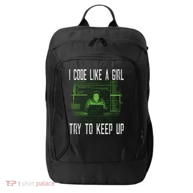 Female Computer Programmer I Code Like A Girl Coding Gift City Backpack