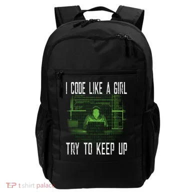 Female Computer Programmer I Code Like A Girl Coding Gift Backpack