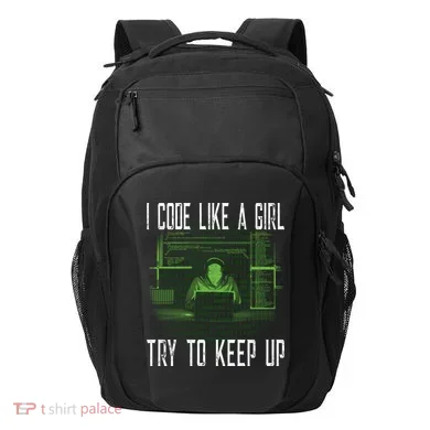 Female Computer Programmer I Code Like A Girl Coding Gift Transport Backpack