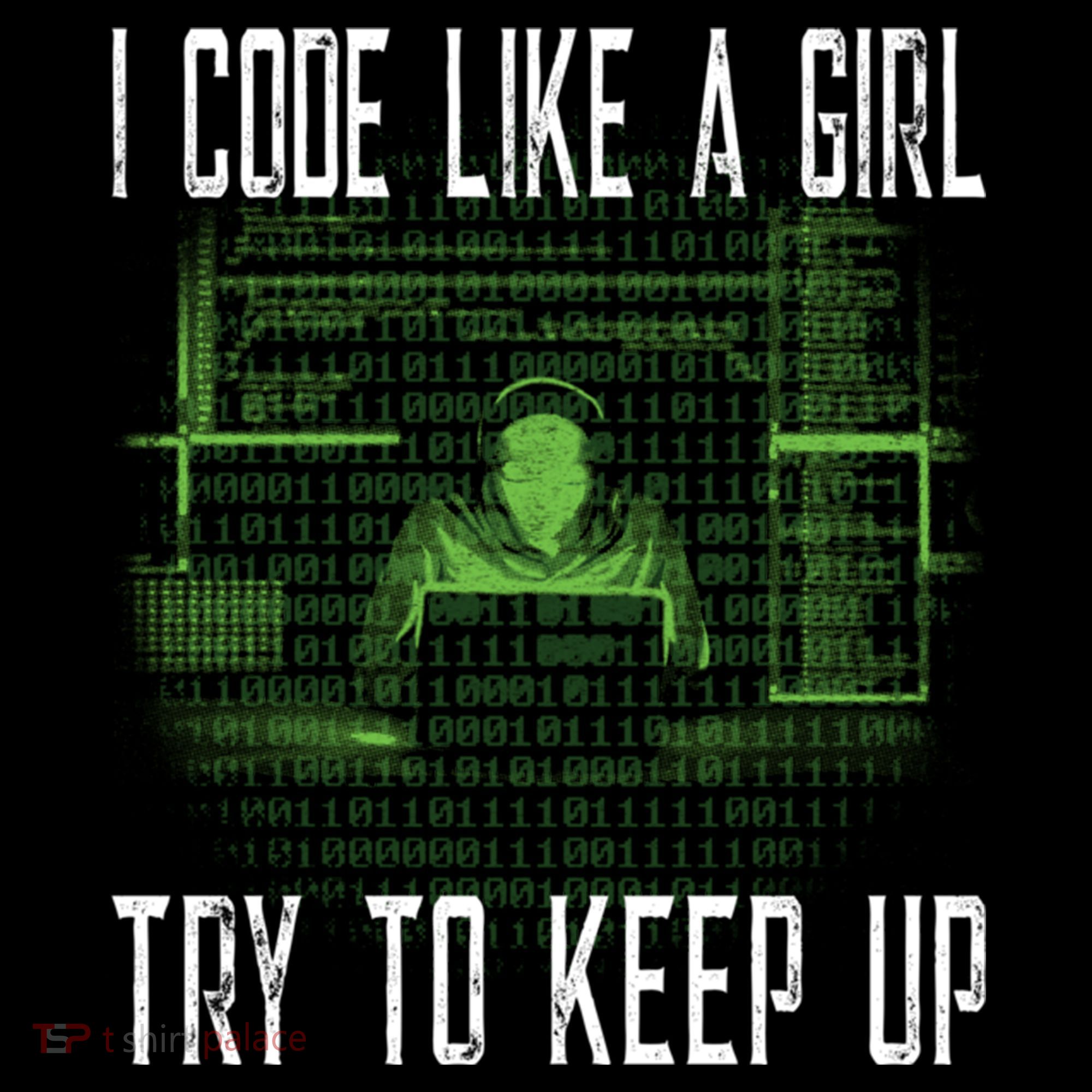 Female Computer Programmer I Code Like A Girl Coding Gift Women's Hoodie