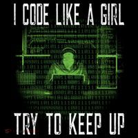 Female Computer Programmer I Code Like A Girl Coding Gift Ornament thumb 1
