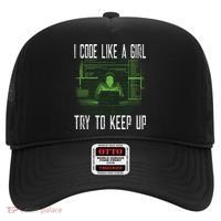 Female Computer Programmer I Code Like A Girl Coding Gift Hat thumb 0