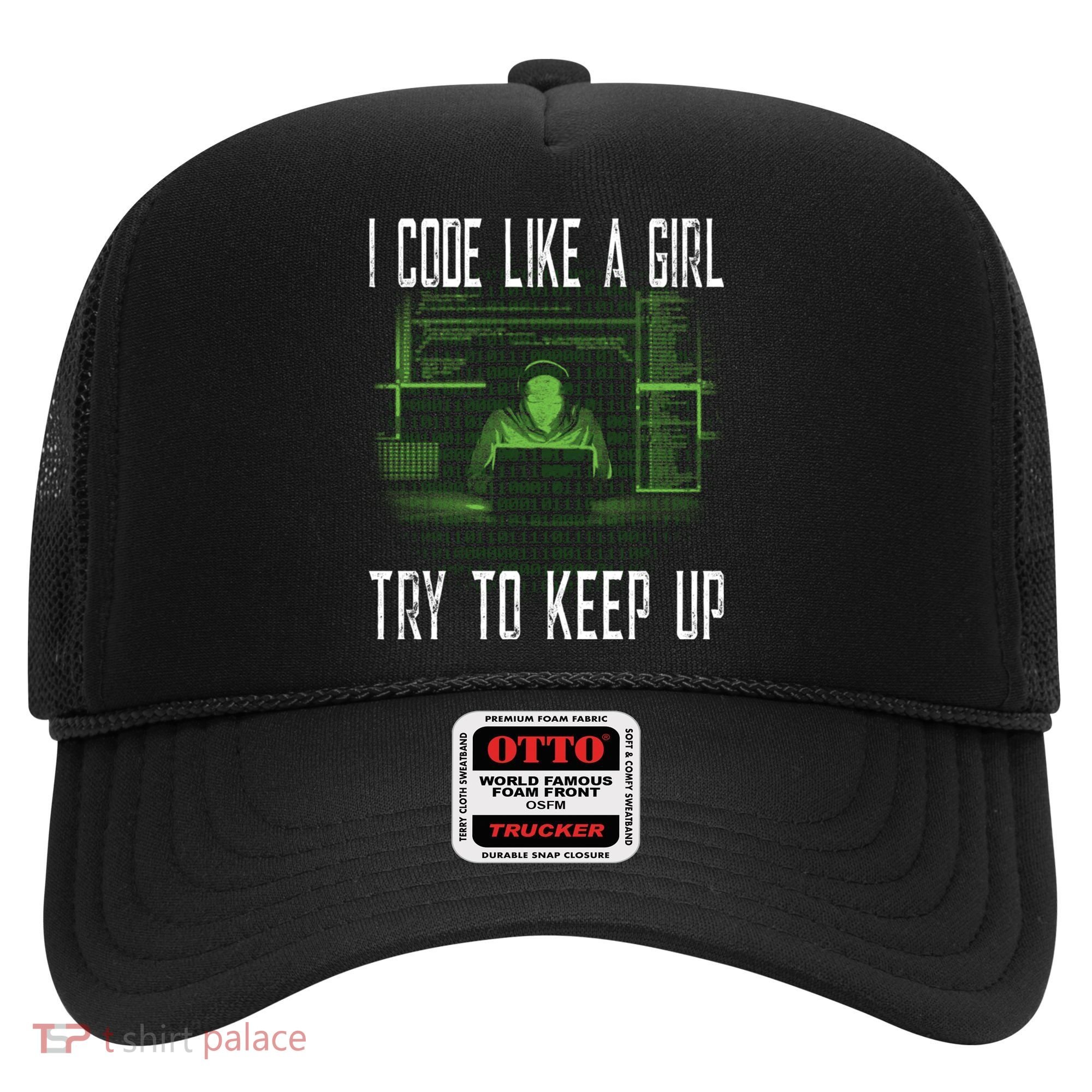 Female Computer Programmer I Code Like A Girl Coding Gift Hat