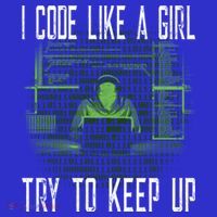 Female Computer Programmer I Code Like A Girl Coding Gift Apron thumb 3