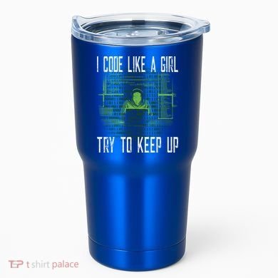 Female Computer Programmer I Code Like A Girl Coding Gift Tumbler