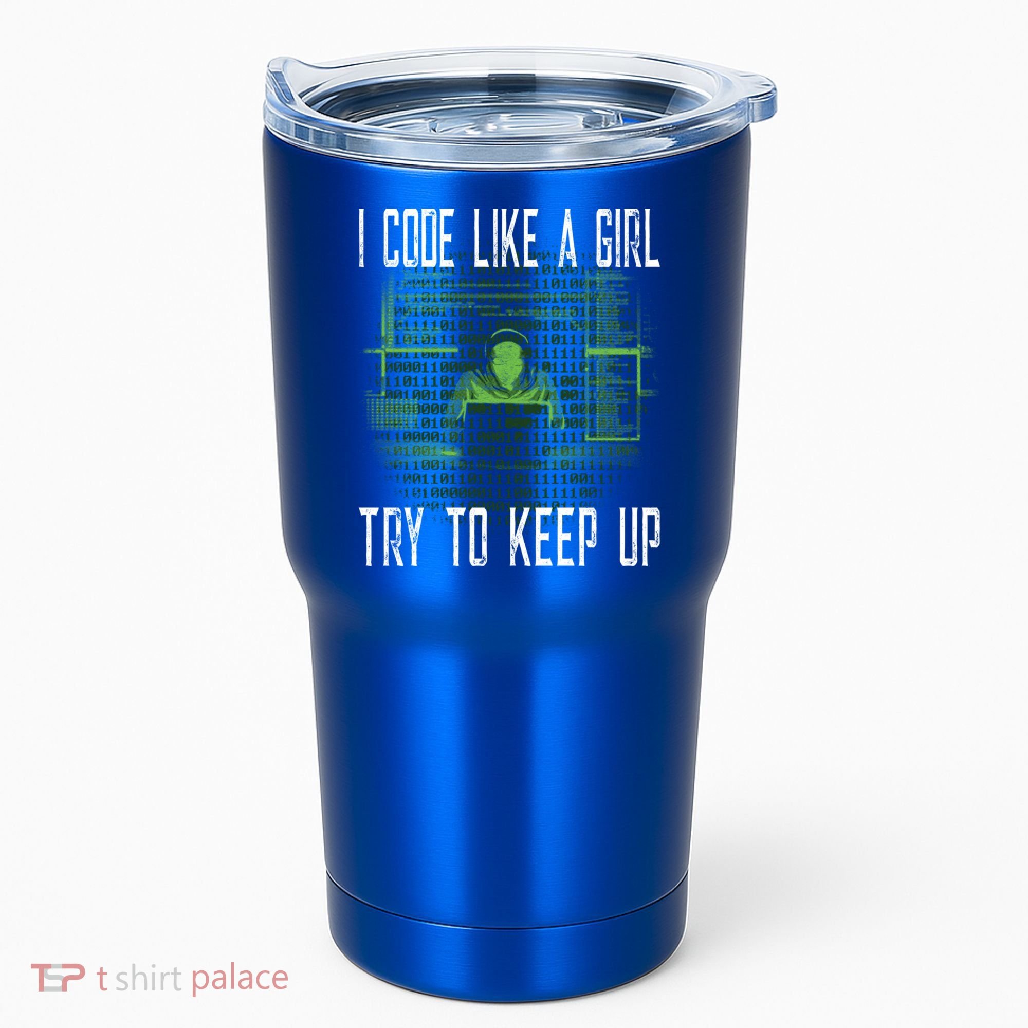 Female Computer Programmer I Code Like A Girl Coding Gift Tumbler