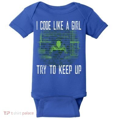 Female Computer Programmer I Code Like A Girl Coding Gift Baby Bodysuit