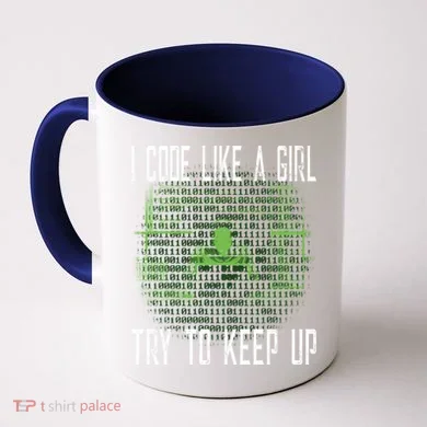 Female Computer Programmer I Code Like A Girl Coding Gift Coffee Mug