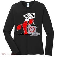 Funny Crawfish Pun Say No To Pot Lobster Festival Crayfish Women's Long Sleeve Shirt thumb 0