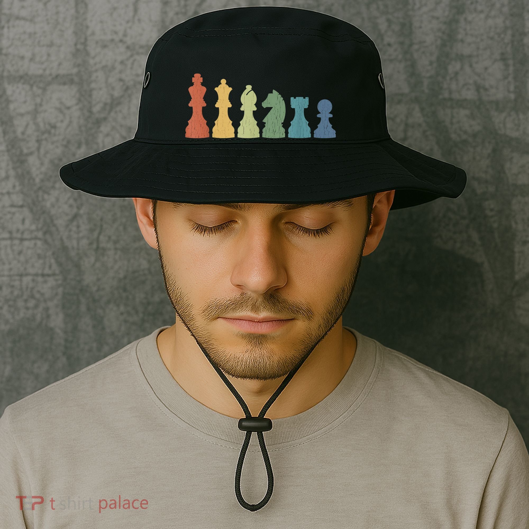 Funny Chess Pieces Board Gift Game Lover Player Themed Chess Gift 9 Bucket Hat